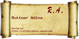 Ruttner Adina névjegykártya